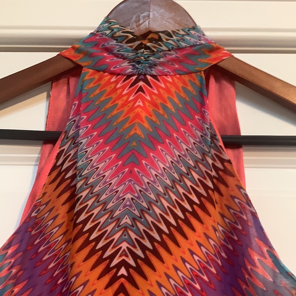 Flowy halter multicolored vacation dress - Muse for Boston Proper - Picture 7 of 10